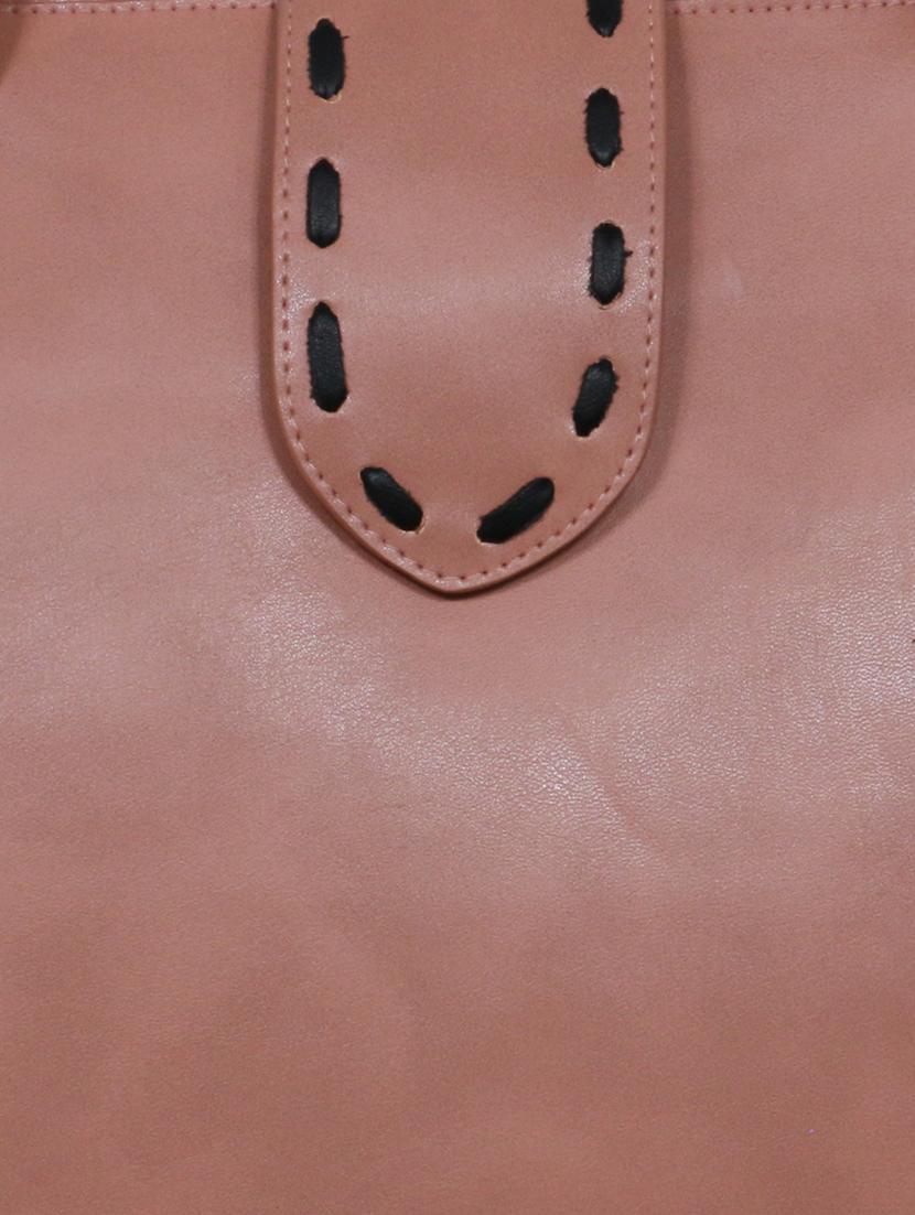 pink leatherette (pu) regular handbag - 15479057 - Zoom Image - 4