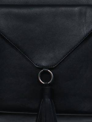 black leatherette (pu) regular handbag - 15479060 - Standard Image - 4