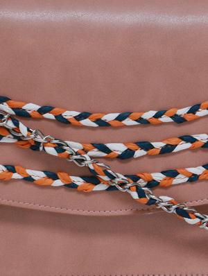 pink leatherette (pu) regular sling bag - 15479073 - Standard Image - 4