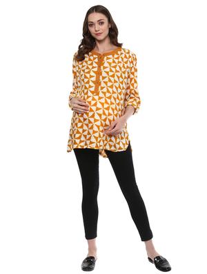 geometric print maternity tunic - 15481243 - Standard Image - 4