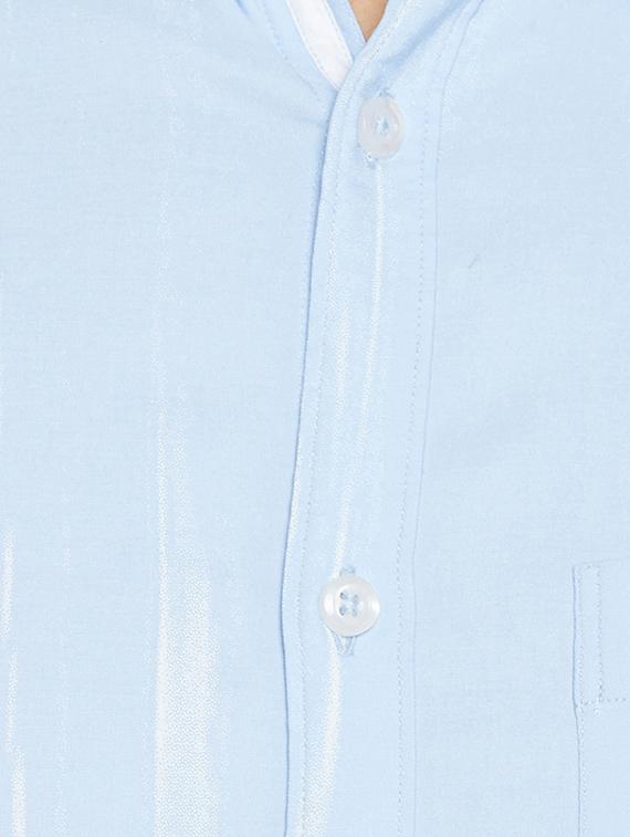 blue cotton casual shirt - 15483183 - Zoom Image - 4