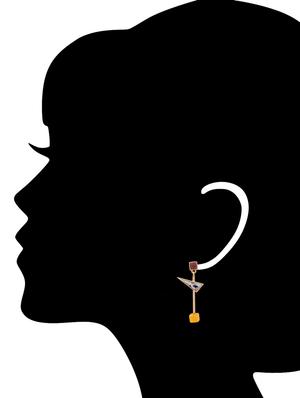 gold tone drop earrings - 15483578 - Standard Image - 4