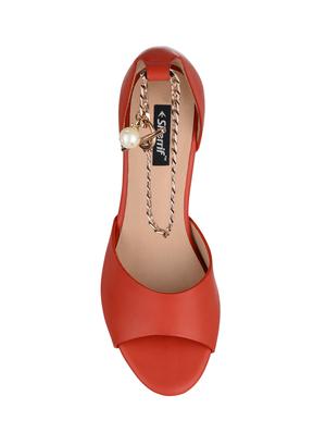 red ankle strap sandals - 15483665 - Standard Image - 4