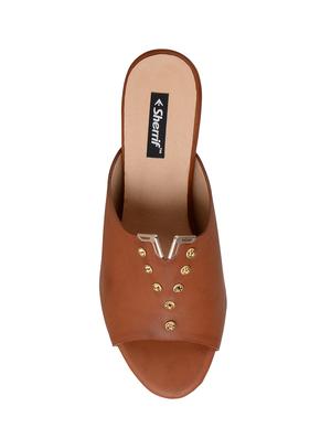 tan slip on sandals - 15483677 - Standard Image - 4