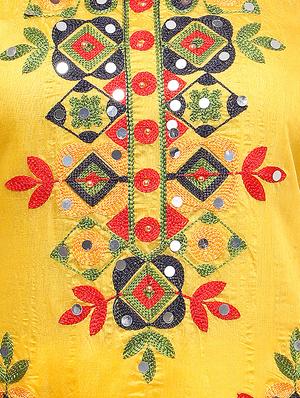 embroidered unstitched salwar suit - 15484071 - Standard Image - 4