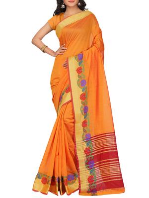 set of 2 zari bordered saree with blouse - 15484192 - Standard Image - 4
