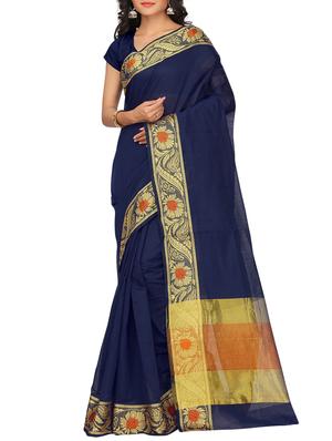 set of 2 zari bordered saree with blouse - 15484193 - Standard Image - 4