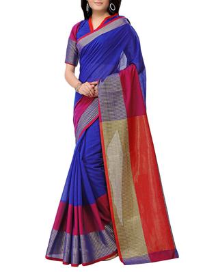set of 2 zari bordered saree with blouse - 15484214 - Standard Image - 4