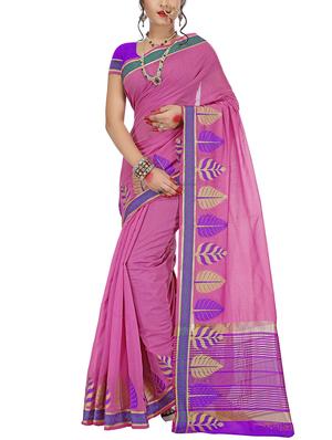 set of 2 zari bordered saree with blouse - 15484216 - Standard Image - 4