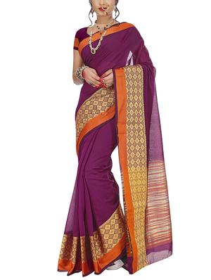 set of 2 zari bordered saree with blouse - 15484222 - Standard Image - 4