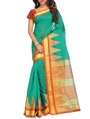 set of 2 zari bordered saree with blouse - 15484230 - Standard Image - 4