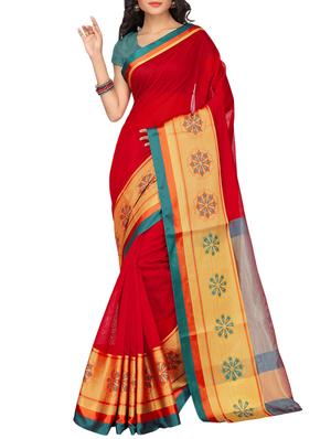 set of 2 zari bordered saree with blouse - 15484240 - Standard Image - 4