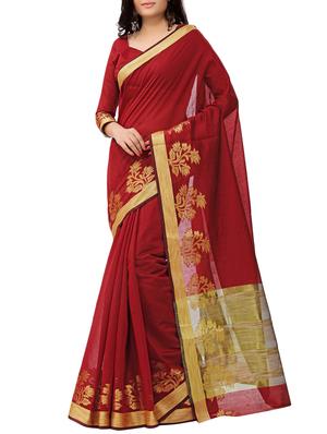set of 2 zari bordered saree with blouse - 15484242 - Standard Image - 4