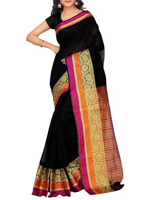 set of 2 zari bordered saree with blouse - 15484243 - Standard Image - 4