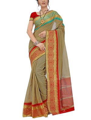 set of 2 zari bordered saree with blouse - 15484247 - Standard Image - 4