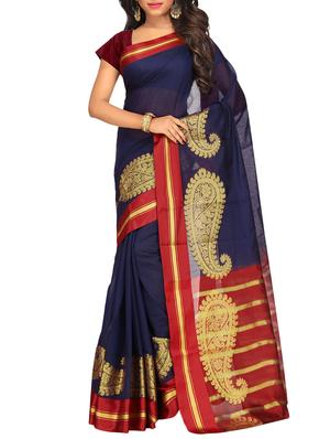 set of 2 zari bordered saree with blouse - 15484263 - Standard Image - 4