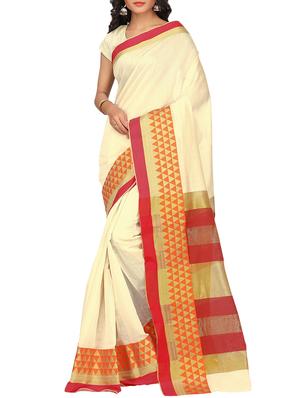 set of 2 zari bordered saree with blouse - 15484276 - Standard Image - 4
