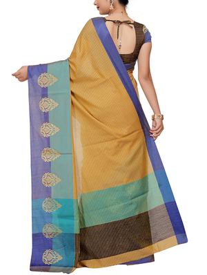 set of 2 zari bordered saree with blouse - 15484463 - Standard Image - 4