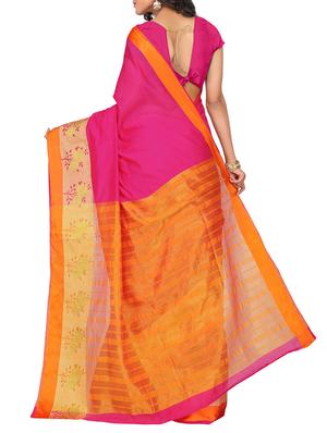 set of 2 zari bordered saree with blouse - 15484507 - Standard Image - 4