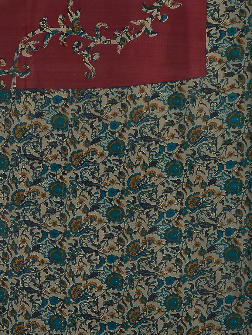 (set of 2) multicolor silk blend printed saree combo with blouse - 15484748 - Zoom Image - 4