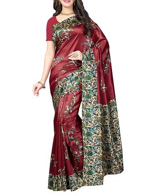 (set of 2) multicolor silk blend printed saree combo with blouse - 15484749 - Standard Image - 4