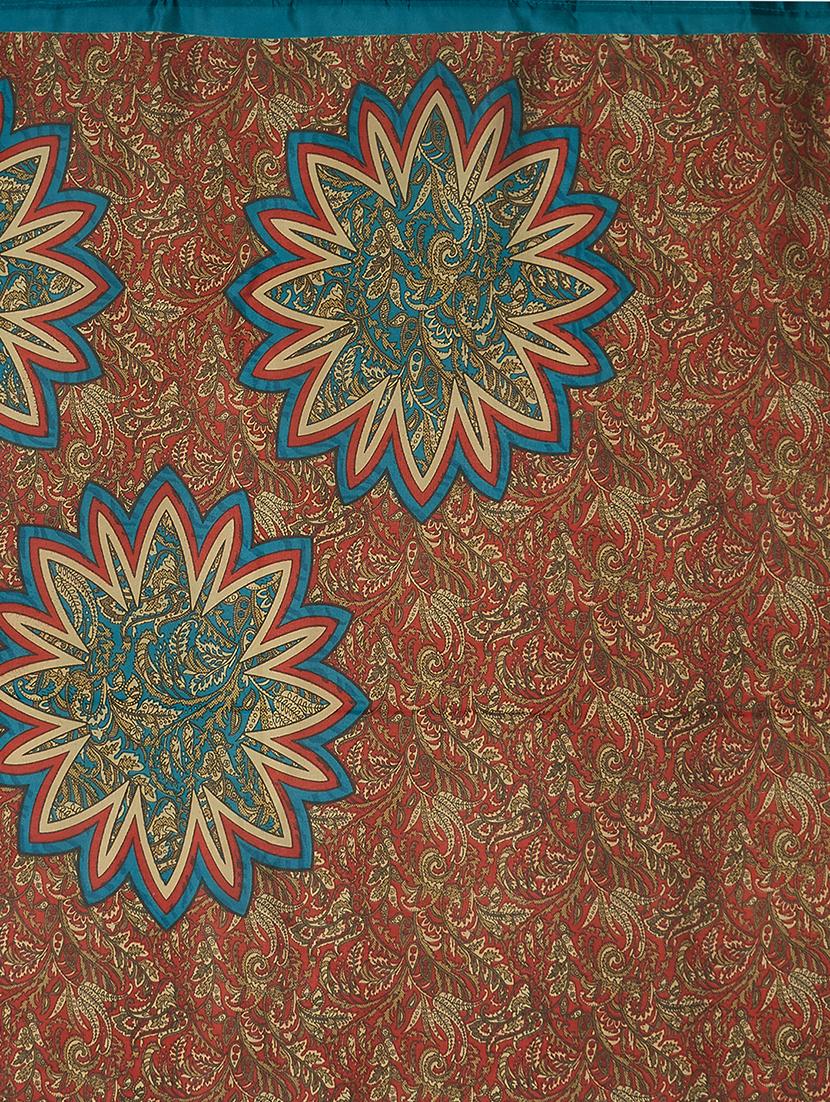 (set of 2) multicolor silk blend printed saree combo with blouse - 15484752 - Zoom Image - 4