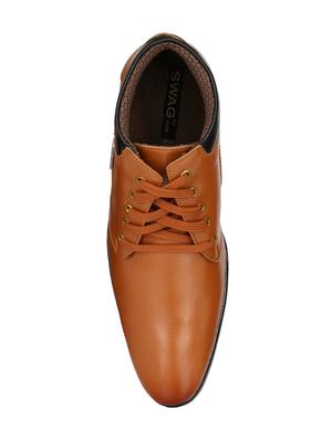tan leatherette low ankle boots - 15484944 - Standard Image - 4