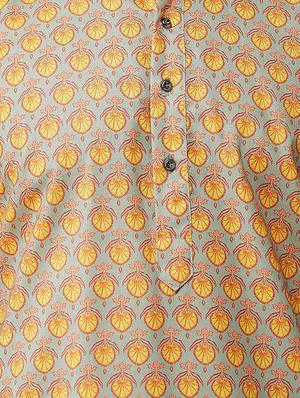 orange cotton dhoti kurta set - 15484993 - Standard Image - 4