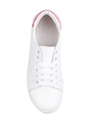 white lace-up sneakers - 15489452 - Standard Image - 4