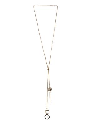 gold tone long necklace - 15490926 - Standard Image - 4