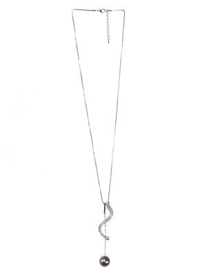 silver tone long necklace - 15490928 - Standard Image - 4