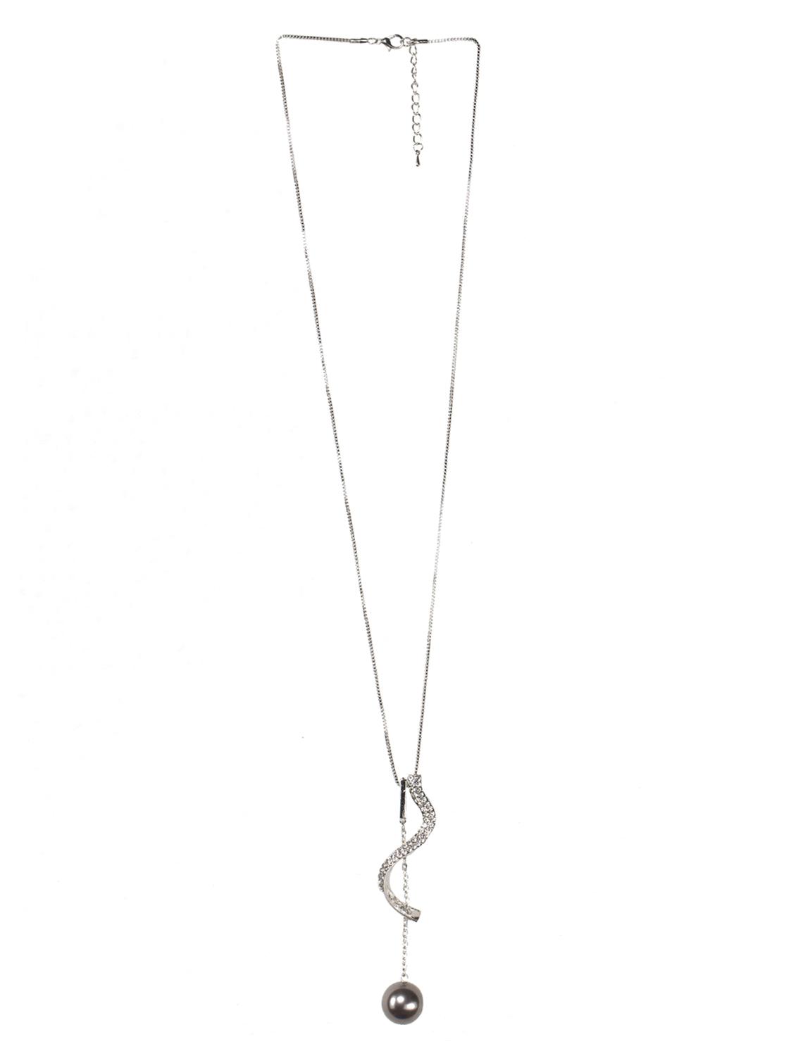 silver tone long necklace - 15490928 - Zoom Image - 4