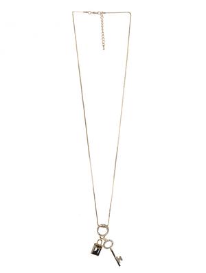gold tone long necklace - 15490929 - Standard Image - 4