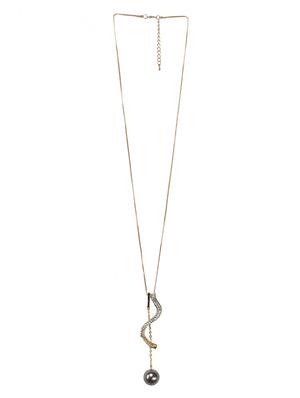 gold tone long necklace - 15490931 - Standard Image - 4