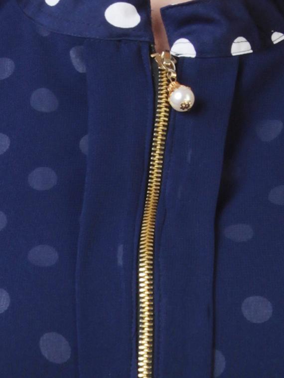 polka dotted layered belted dress - 15491013 - Zoom Image - 4