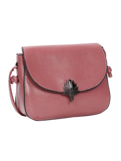pink leatherette (pu) regular sling bag - 15491090 - Standard Image - 1