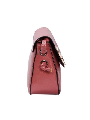 pink leatherette (pu) regular sling bag - 15491090 - Standard Image - 4