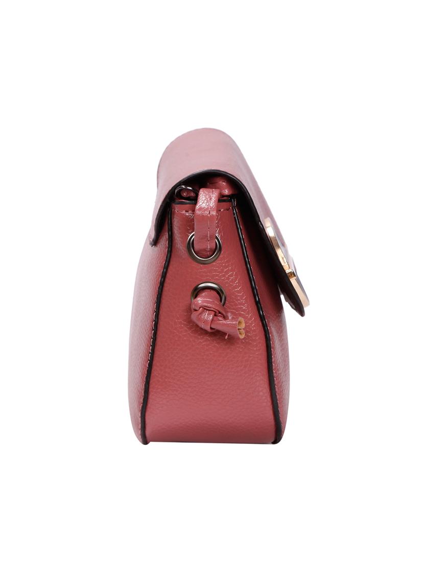 pink leatherette (pu) regular sling bag - 15491090 - Zoom Image - 4