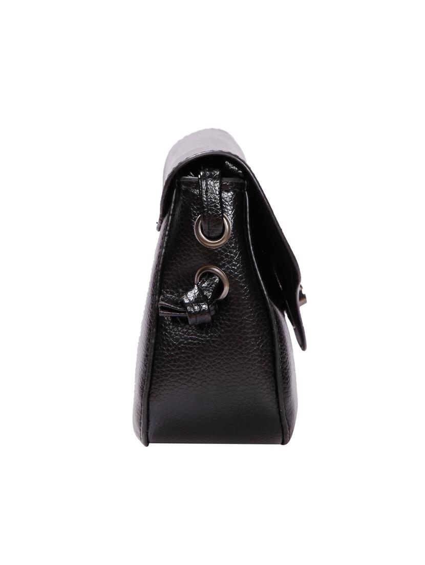 black leatherette (pu) regular sling bag - 15491095 - Zoom Image - 4