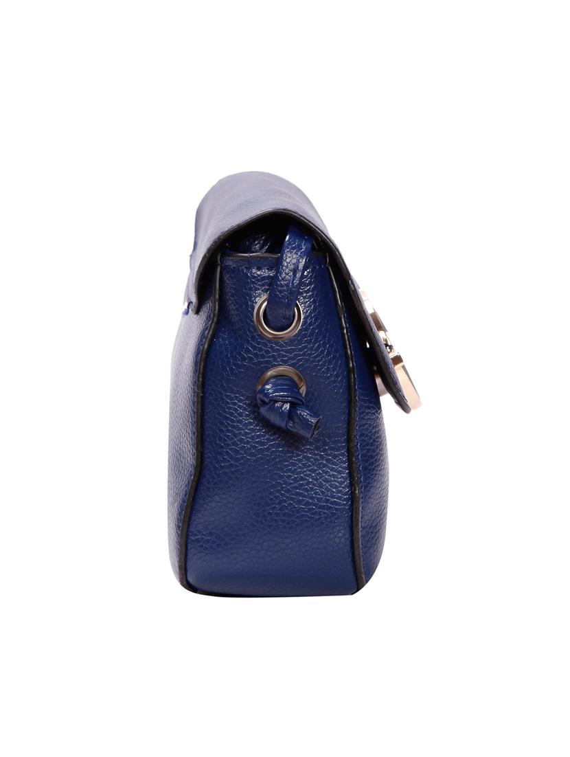 blue leatherette (pu) regular sling bag - 15491114 - Zoom Image - 4