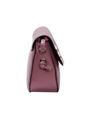 purple leatherette (pu) regular sling bag - 15491117 - Standard Image - 4