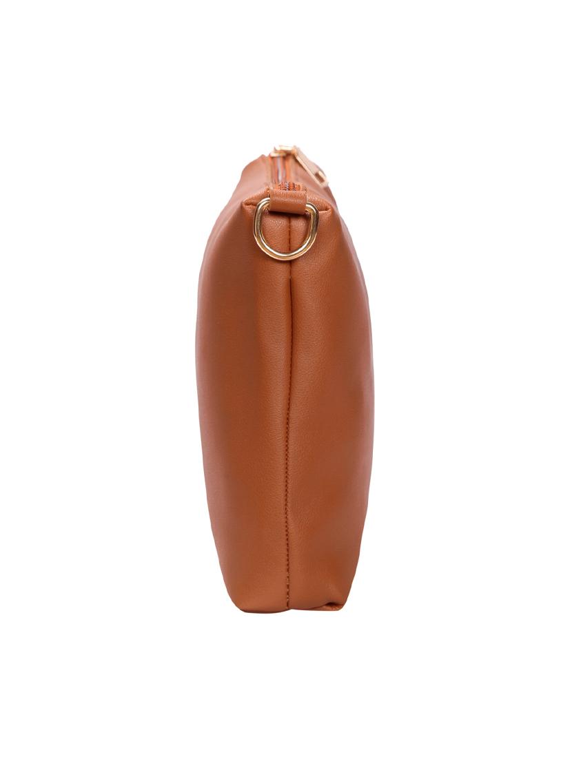 tan leatherette (pu) regular sling bag - 15491128 - Zoom Image - 4