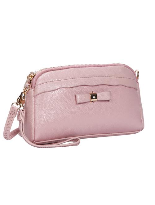 pink leatherette (pu) regular sling bag - 15491138 - Standard Image - 1
