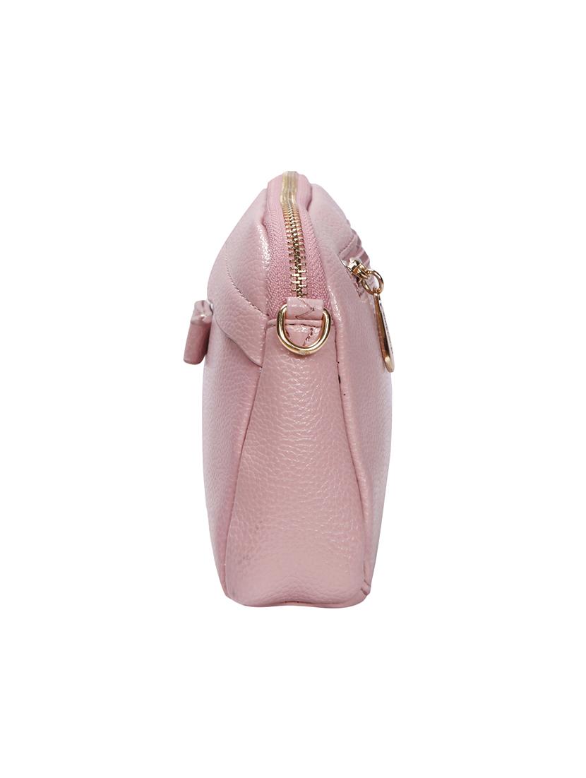 pink leatherette (pu) regular sling bag - 15491138 - Zoom Image - 4