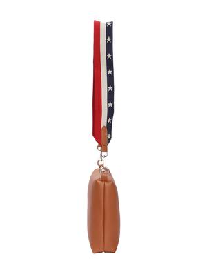 tan leatherette (pu) regular sling bag - 15491165 - Standard Image - 4