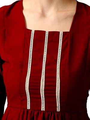 bell sleeved lace detailed dress - 15491836 - Standard Image - 4