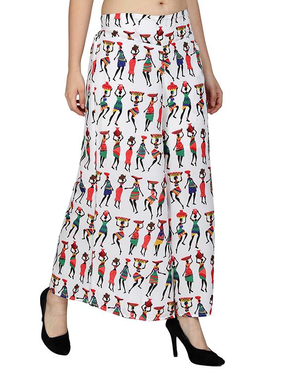 set of 2 printed flared palazzo - 15492103 - Zoom Image - 4