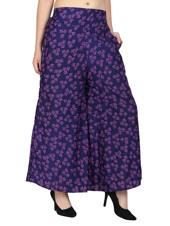 set of 2 printed flared palazzo - 15492123 - Zoom Image - 4