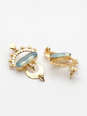 blue gold tone stone earrings - 15492281 - Standard Image - 4