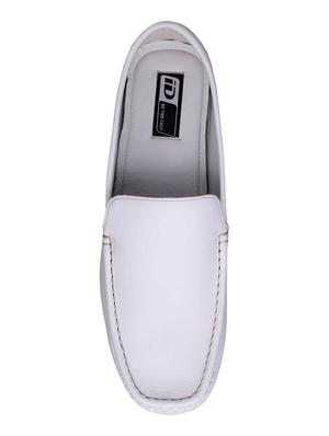 white leather slip on loafers - 15492647 - Standard Image - 4